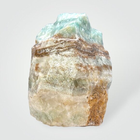 Large Caribbean Calcite, Rough Crystal Freeform, Pistachio Calcite, Raw Stone - Picture 12 of 16